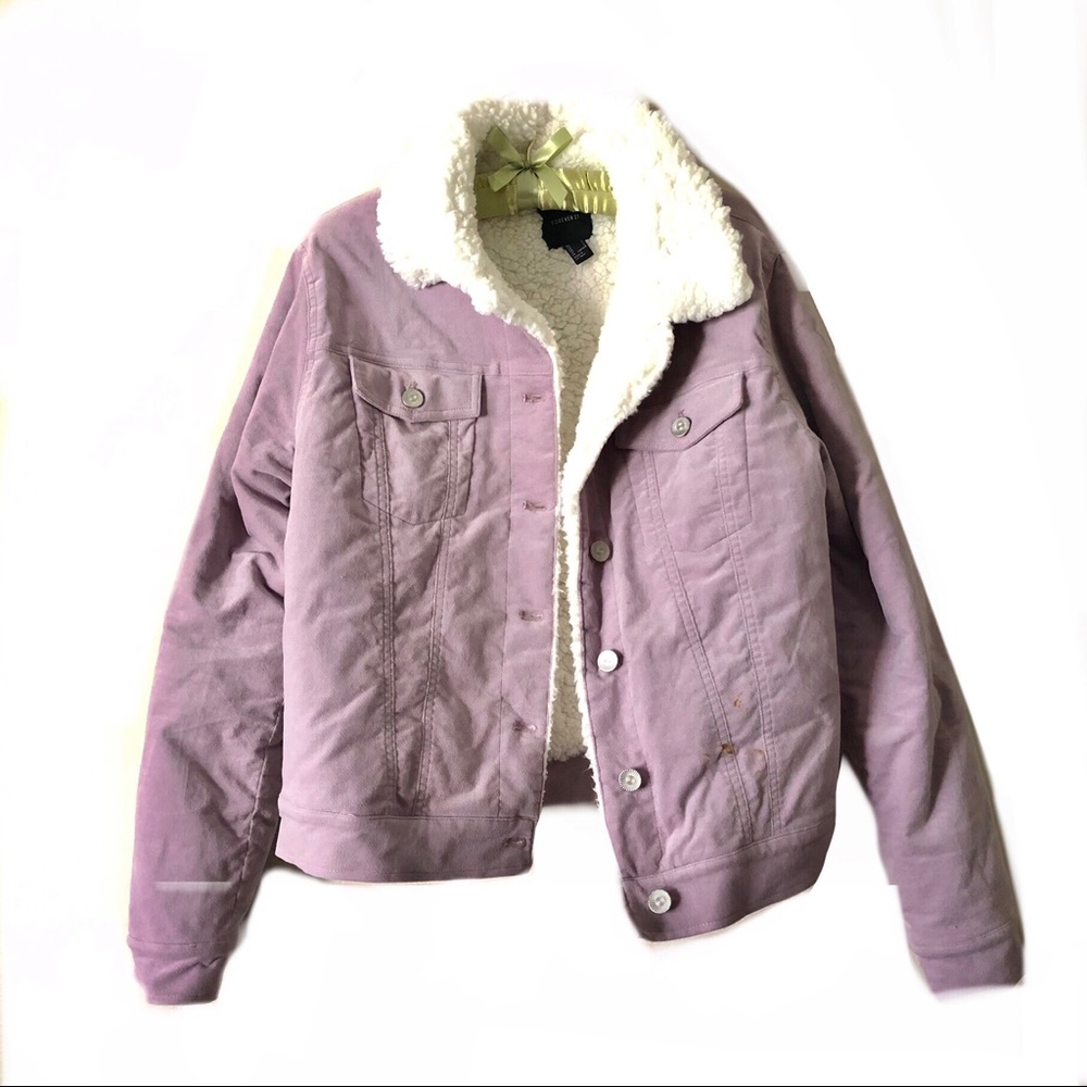 Lavender Pastel Corduroy Jacket